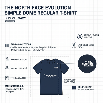 The North Face T-shirt Evolution Simple Dome Regular NF0A8CZ28K2 Summit Navy