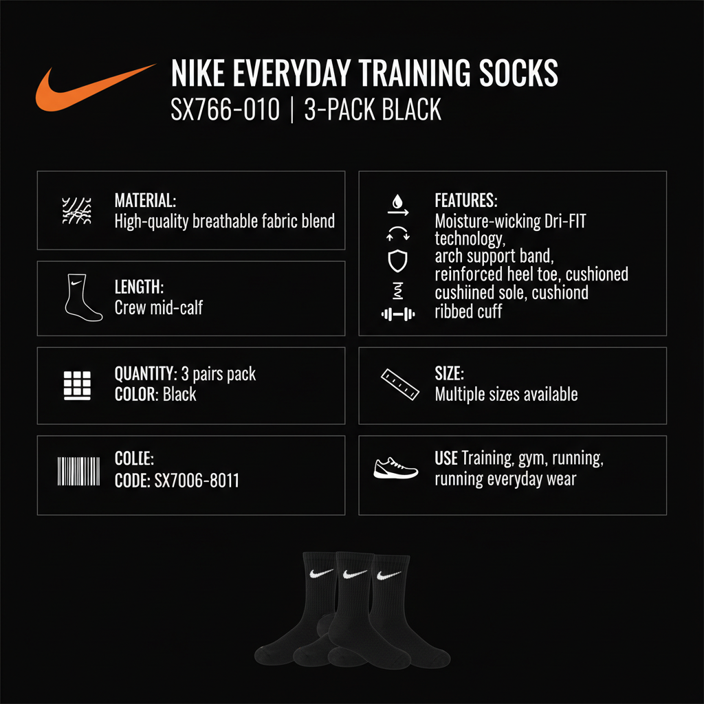 Nike Calze SX7676 010 - Comfort e performance