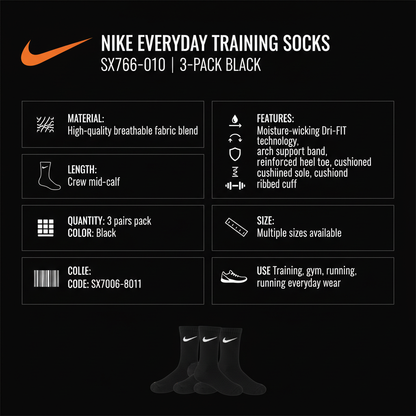 Nike Calze SX7676 010 - Comfort e performance