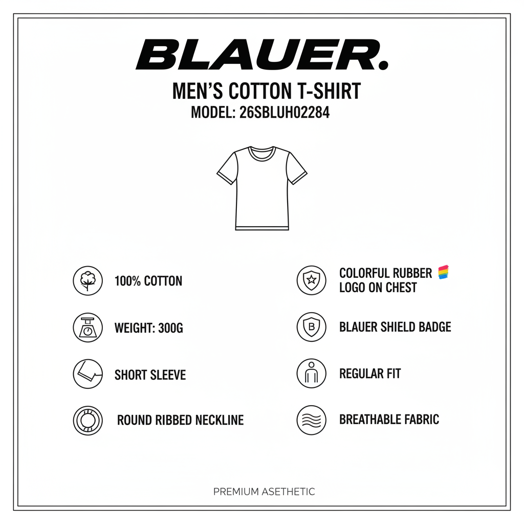 Blauer uomo maglietta in cotone manica corta 26SBLUH02284-007480 999 nero