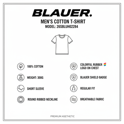Blauer uomo maglietta in cotone manica corta 26SBLUH02284-007480 999 nero