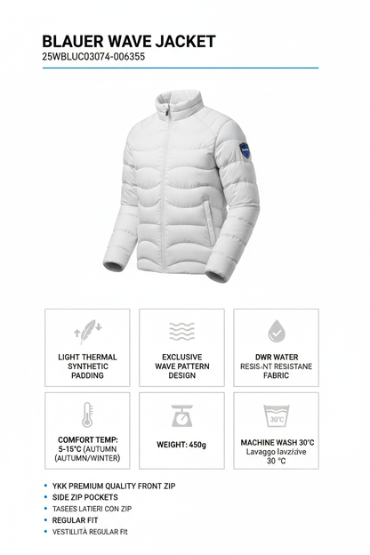 Blauer Giubbotto Wave 25WBLUC03074-006355 Bianco Uomo
