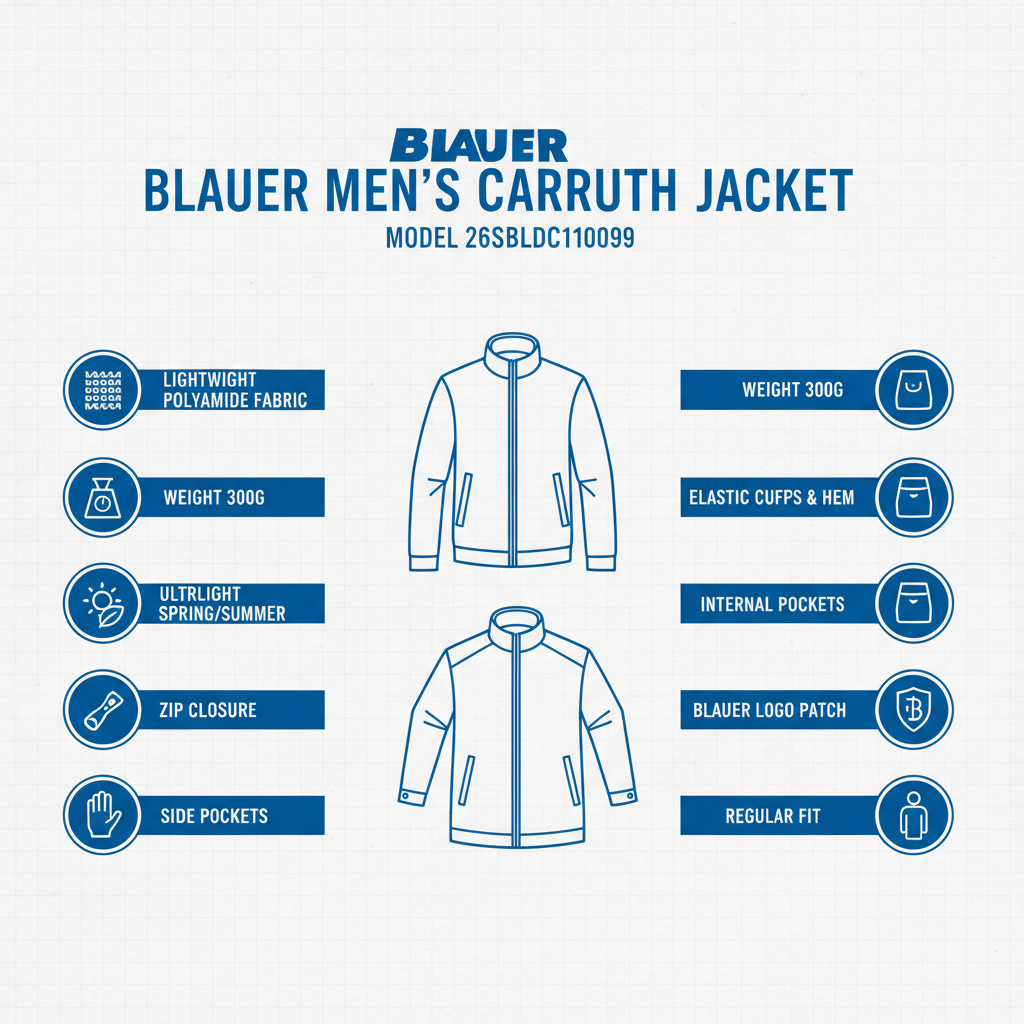Blauer uomo giubbino Carruth 26SBLDC11099 007462 409 blu