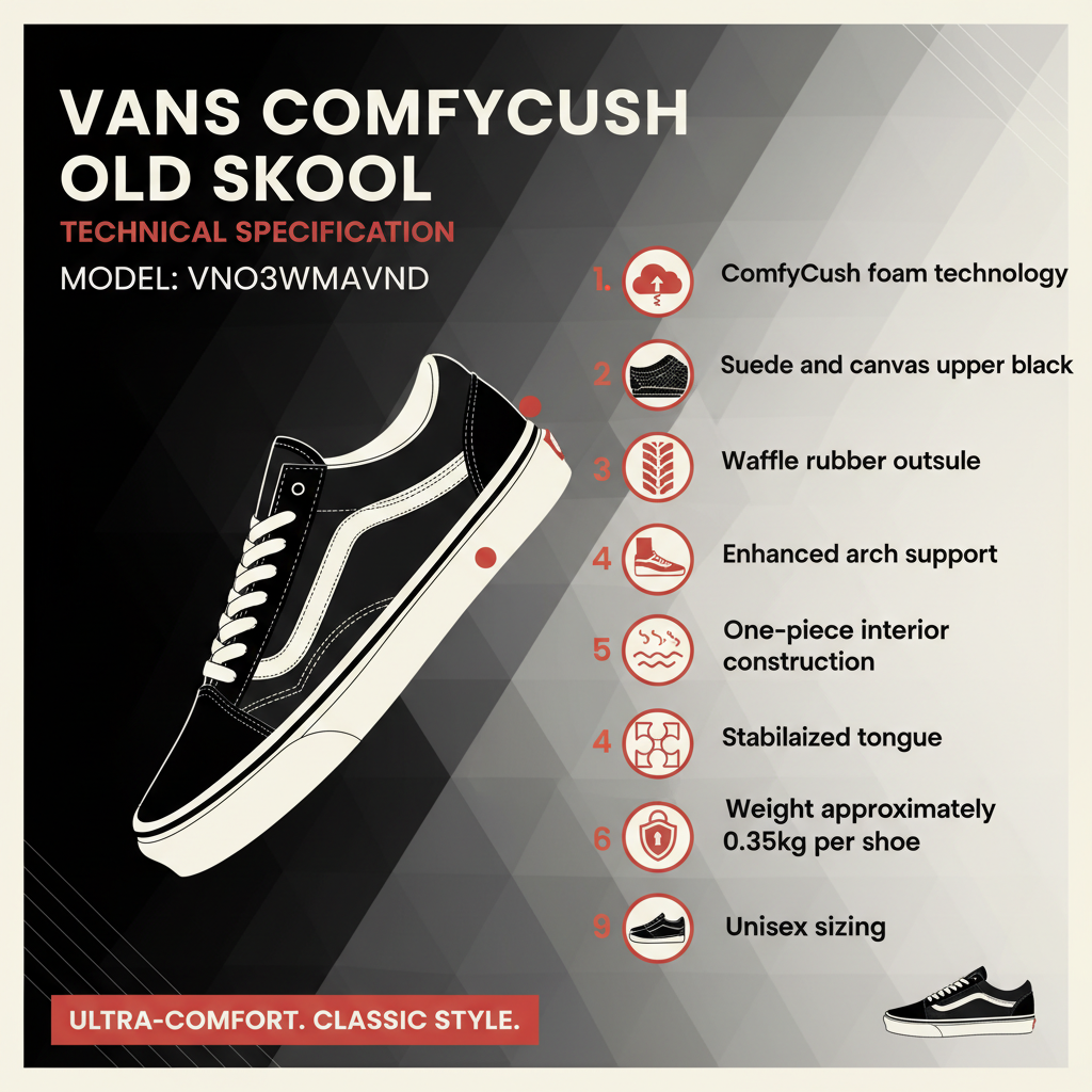 Vans unisex ComfyCush Old Skool sneakers VN0A3WMAVND black