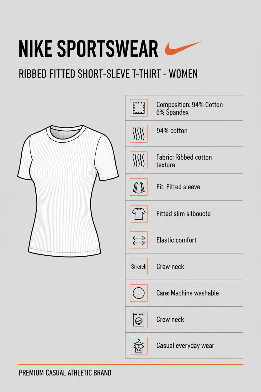 Nike Sportswear T-shirt Costine HV4994-100 Bianca