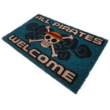 Zerbino One Piece (All Pirates Welcome) Tappeto per Ingresso Celeste Tappeto Cameretta 40X60Cm