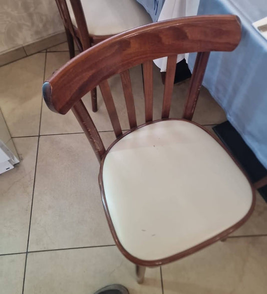 Sedia milano 4 stecche seduta imbottita in ecopelle, varie tinte di ecopelle e scocca sedia