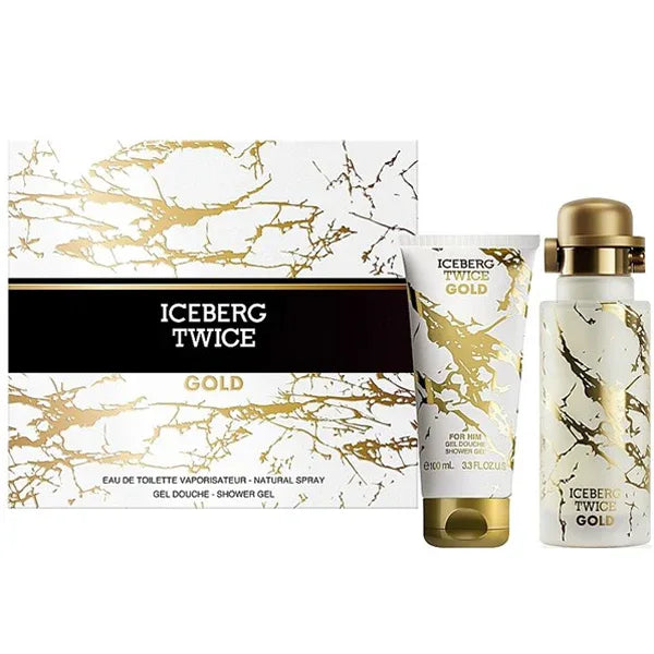 ICEBERG TWICE GOLD CONFEZIONE REGALO UOMO EDT 125 ML+BAGNO 100 ML