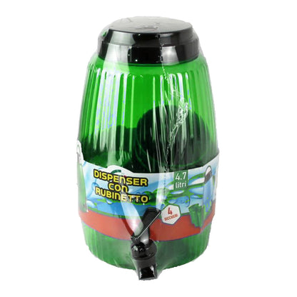 Spender mit Zapfhahn + 4 Gläser 4,7L Camping Picknick Büro