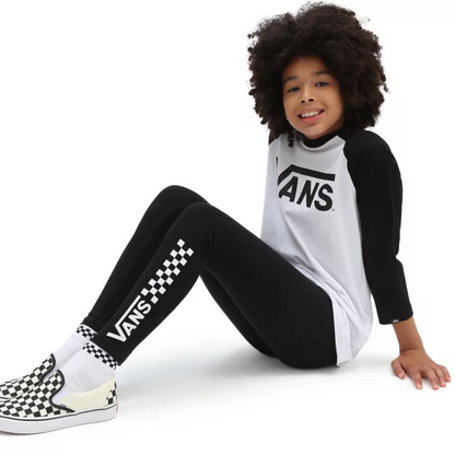 Vans pantalone Leggings da bambina Chalkboard VN0A5ATXY28 nero-bianco