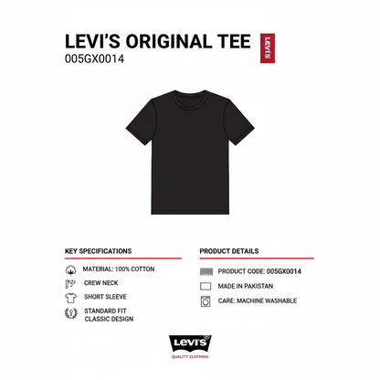 Levi's T-shirt Original Tee 005GX0014 Nero Uomo