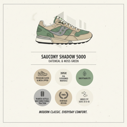 Saucony Shadow 5000 Sneakers Unisex Avena Muschio - S70853-5