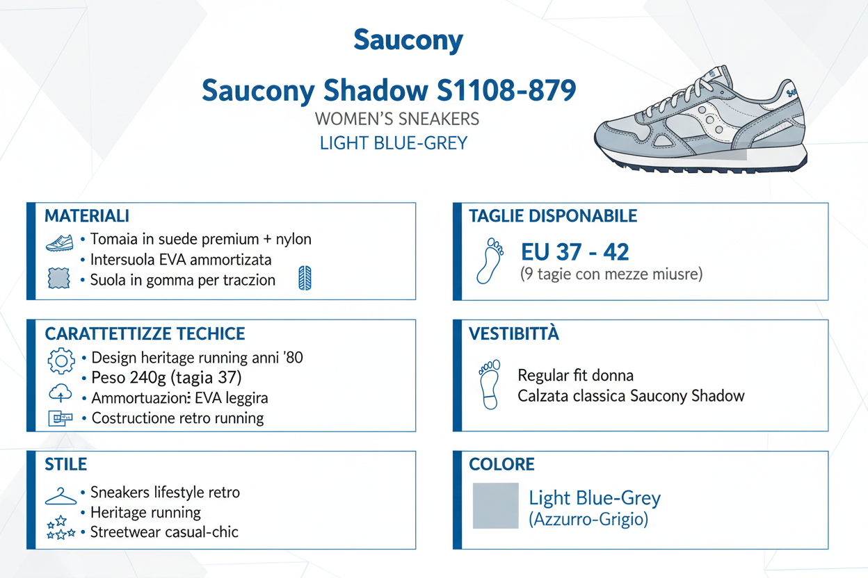 Saucony Shadow S1108-879 Azzurro Grigio