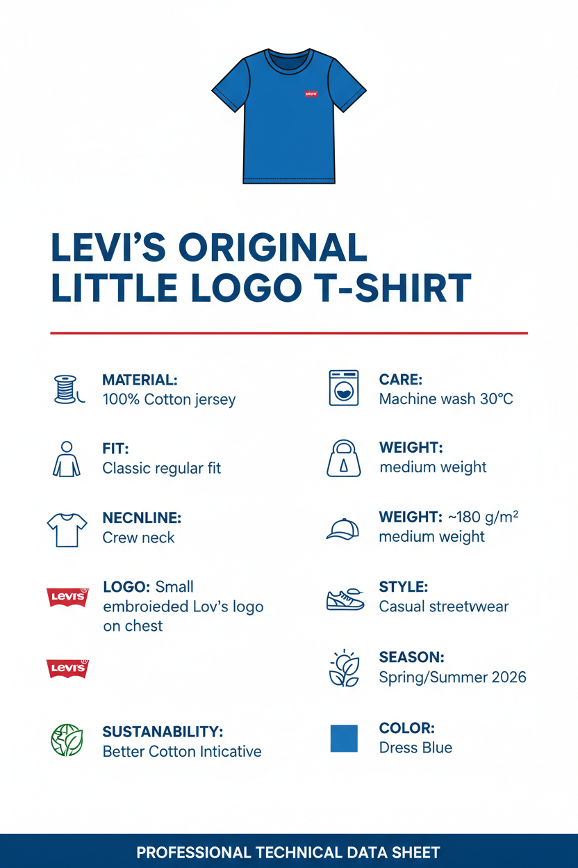 Levi's T-shirt Uomo Original Little Logo 566050017 Dress Blue