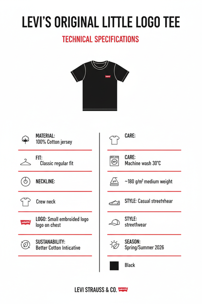 Levi's T-shirt Uomo Original Little Logo 566050009 Nero
