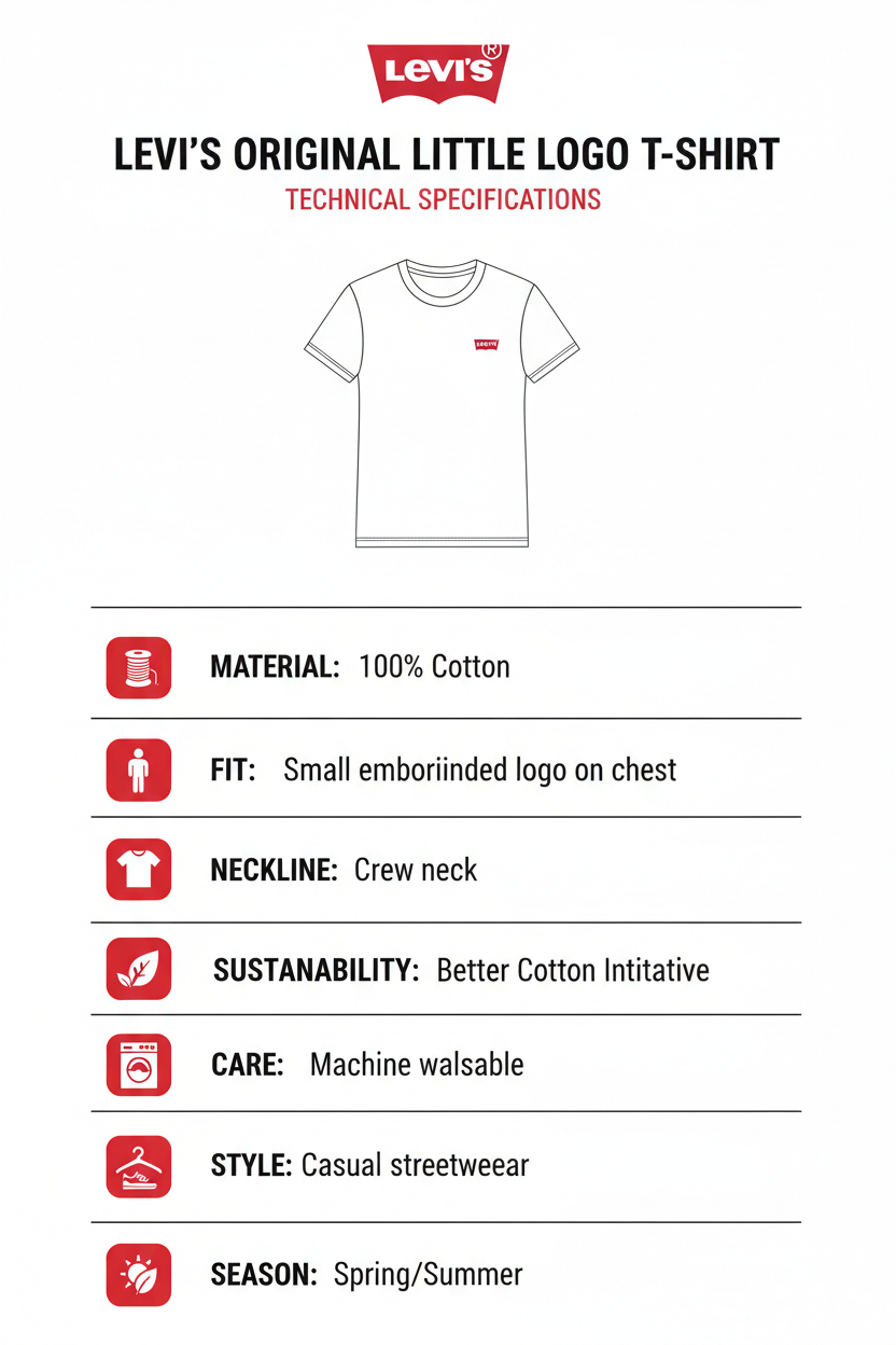 Levi's T-shirt Uomo Original Little Logo 566050000 Bianco