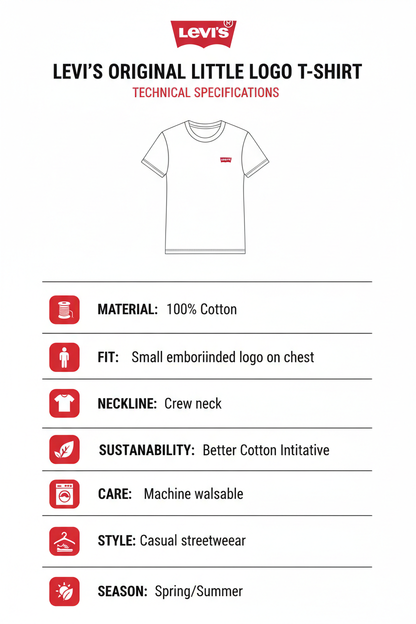 Levi's T-shirt Uomo Original Little Logo 566050000 Bianco