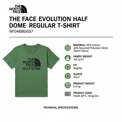 The North Face T-shirt Evolution Half Dome NF0A8B6JG57 Verde Uomo