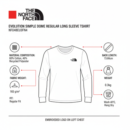The North Face T-shirt Evolution Simple Dome NF0A8EU3FN4 Bianco Uomo