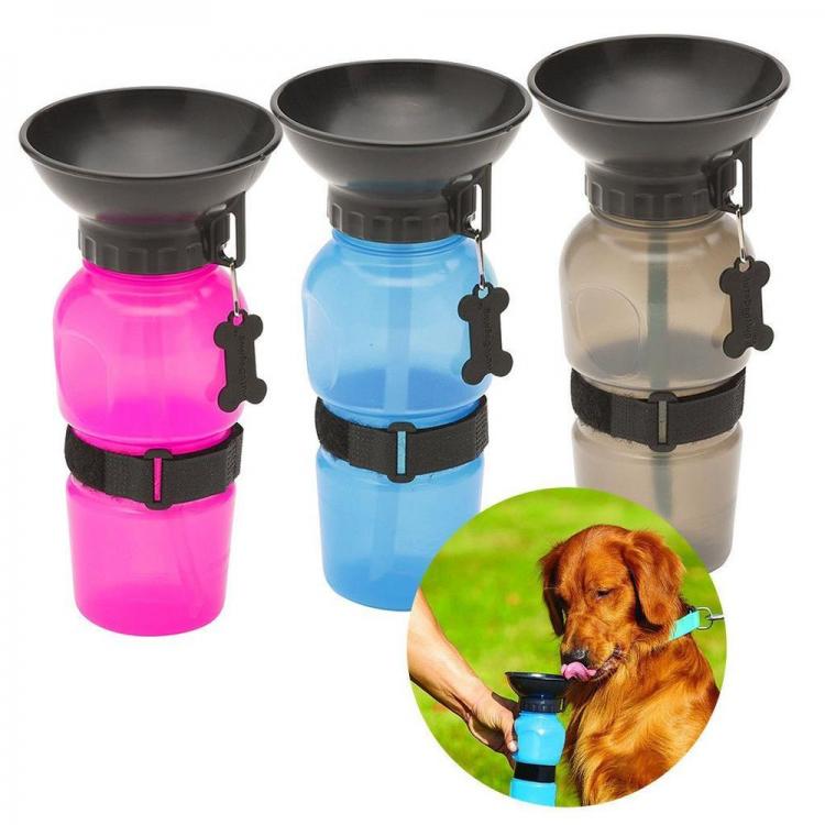Tragbare Trinkflasche für Hunde Katzen Haustiere Wasserspender Trinknapf Reisenapf