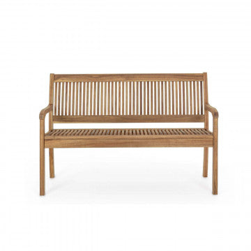 Panca in legno di acacia massiccio, dimensioni 120x62x88 cm