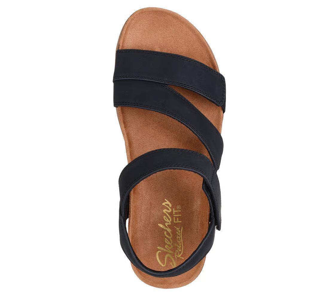 Skechers Lifted Comfort 163252/BLK Nero – Sandali Donna Vegan Memory Foam