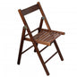 Walnut-stained beech wood folding chair