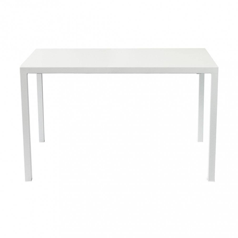 Tavolo Autolivellante Bianco, Forma Rettangolare, 80x120x76cm, Acciaio Verniciato