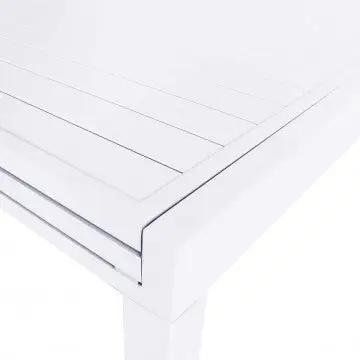 Ausziehbarer Tisch Hawaii aus weißem Aluminium - 135/270 x 90