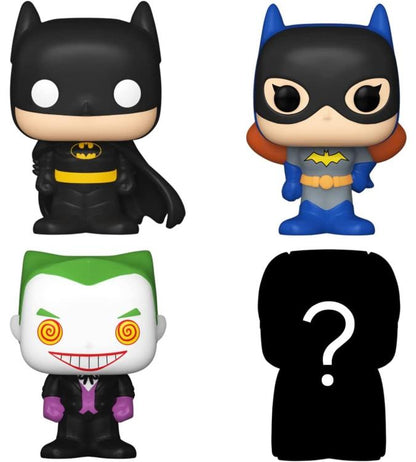 Funko Bitty Pop! DC Comics 4er-Pack – The Joker/Batman/Batgirl + Überraschungsfigur