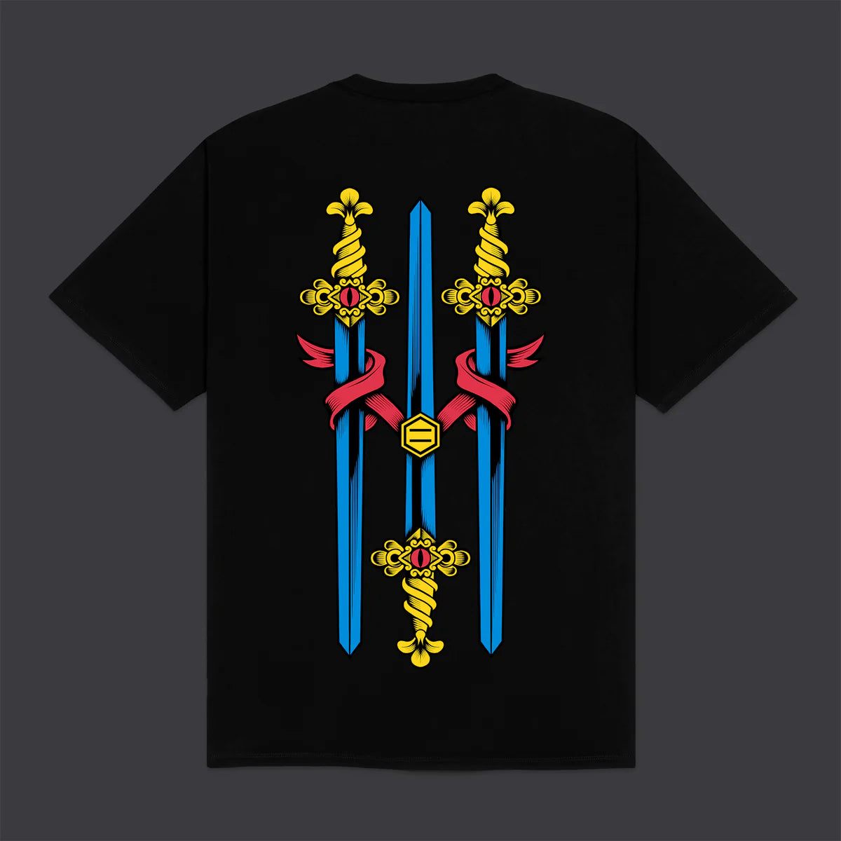 Dolly Noire T-shirt Uomo Tre di Spade Napoletane Nera - TS1214-TT-01