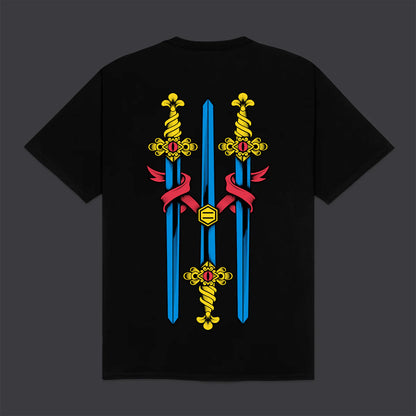 Dolly Noire T-shirt Uomo Tre di Spade Napoletane Nera - TS1214-TT-01