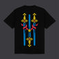 Dolly Noire Men's T-shirt Tre di Spade Neapolitan Black - TS1214-TT-01