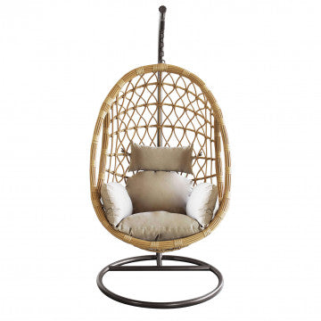 Hängeschaukel Capraia mit Metallgestell und Wicker-Sitzfläche