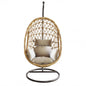 Capraia Hanging Swing Chair with metal frame and wicker seat