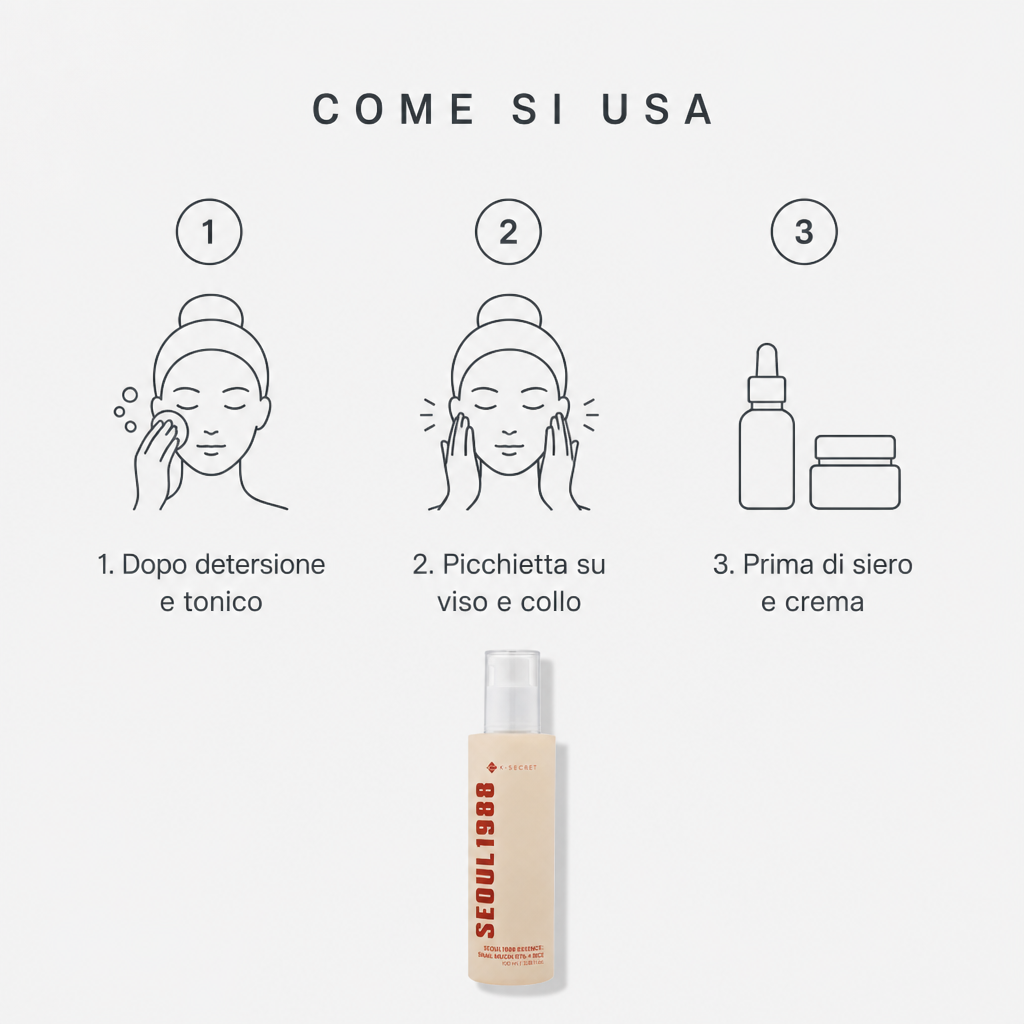 K-Secret Seoul 1988 Essence Snail Mucin 97% – Essenza alla Bava di Lumaca 100ml