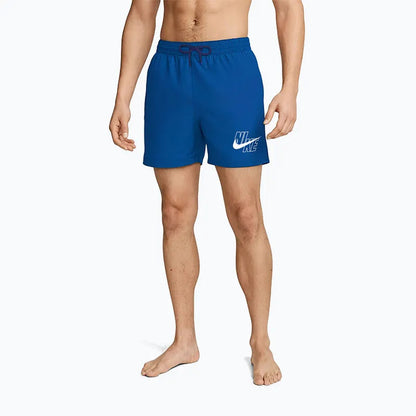 Nike Pantaloncino Mare Uomo 5" Volley Logo Lap Blu Royal - NESSG574-494
