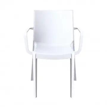 Poltrona in polipropilene Victoria con braccioli - Dimensioni: 55x58x82cm