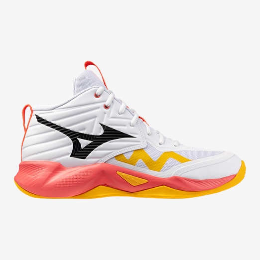 Mizuno Wave Momentum Pro Mid Scarpe Pallavolo Unisex Bianco Corallo - V1GA254501