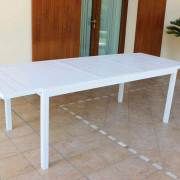 Ausziehbarer Aluminiumtisch Formentera 160/240 x 90