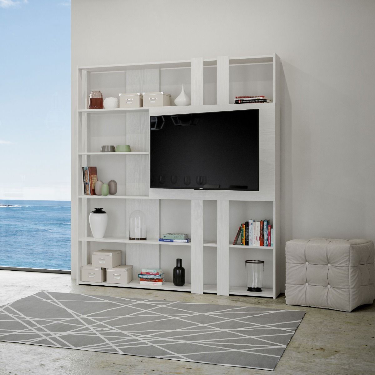 Libreria Multifunzionale Porta TV Kato 178x204x36 cm