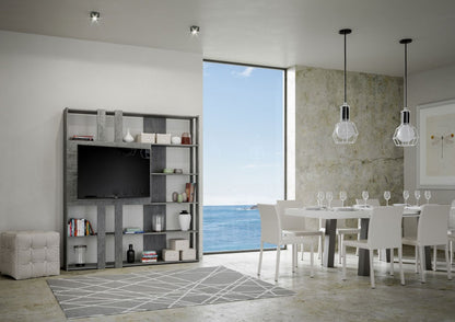 Libreria Multifunzionale Porta TV Kato 178x204x36 cm