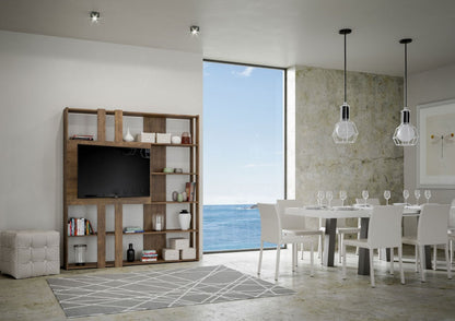 Libreria Multifunzionale Porta TV Kato 178x204x36 cm