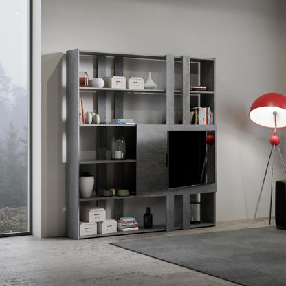 Libreria Multifunzionale Porta TV Kato 178x204x36 cm