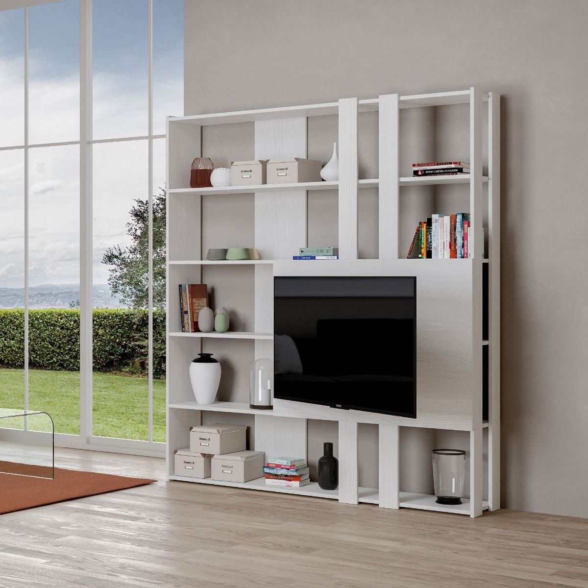 Libreria Multifunzionale Porta TV Kato 178x204x36 cm