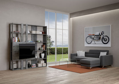 Libreria Multifunzionale Porta TV Kato 178x204x36 cm