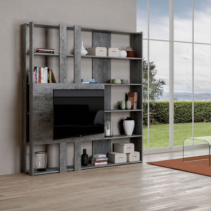 Libreria Multifunzionale Porta TV Kato 178x204x36 cm
