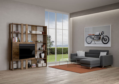 Libreria Multifunzionale Porta TV Kato 178x204x36 cm