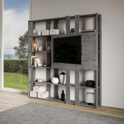 Libreria Multifunzionale Porta TV Kato 178x204x36 cm