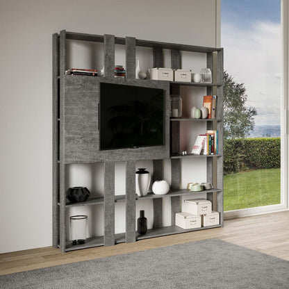 Libreria Multifunzionale Porta TV Kato 178x204x36 cm